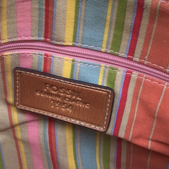 Fossil Beige Tweed Shoulder Bag - Picture 2 of 11